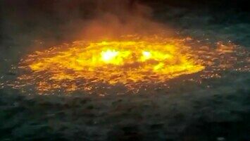 Ocean w ogniu w wyniku pęknięcia gazociągu