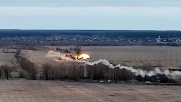 Rosyjski śmigłowiec Mi-24 "Hind" zestrzelony w Ukrainie