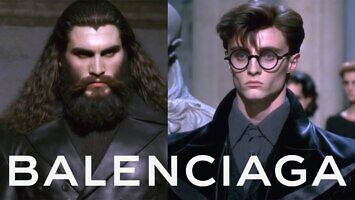 Harry Potter na pokazie mody Balenciagi