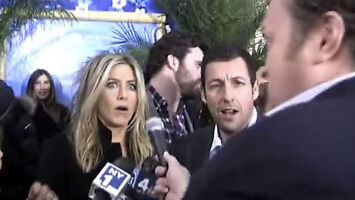 Jennifer Aniston oraz Adam Sandler zdumieni wielkością australijskiego reportera