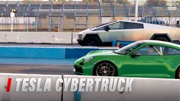 Porsche 911 kontra Tesla Cybertruck w wyścigu na 1/4 mili