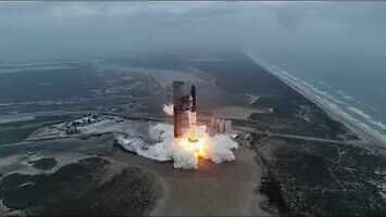 Skrót z trzeciego lotu Starshipa od SpaceX