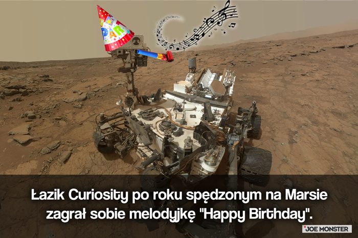 Łazik Curiosity po roku spędzonym na Marsie zagrał sobie melodyjkę 