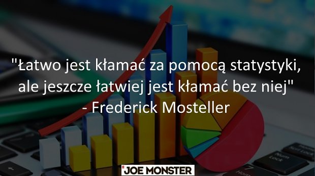 Łatwo jest kłamać za pomocą statystyki, ale jeszcze łatwiej jest kłamać bez niej - Frederick Mosteller