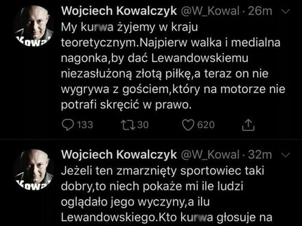 Wojciech Kowalczyk to mocny kandydat do dzbana roku - jego wypowiedzi po ogłoszeniu wyników Sportowca Roku - Zmarzlik pierwszy, Lewandowski drugi