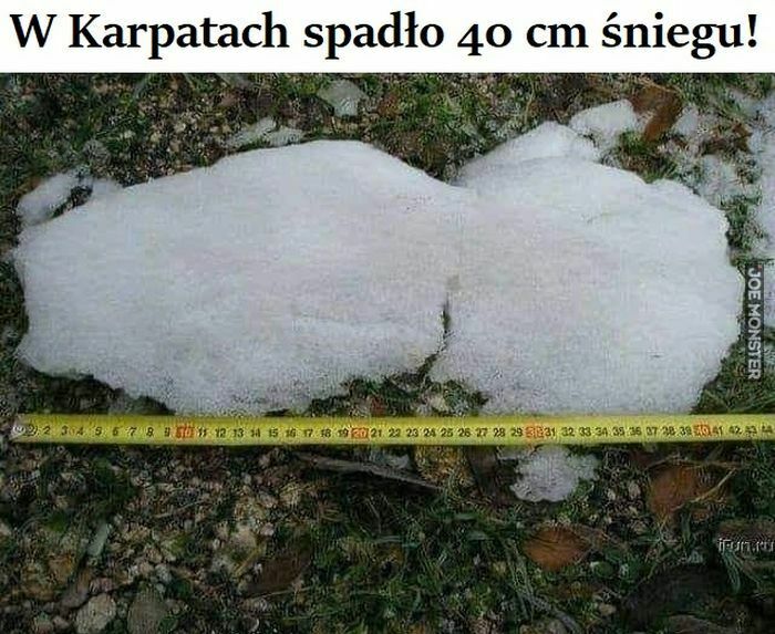 w karpatach spadło 40 cm śniegu
