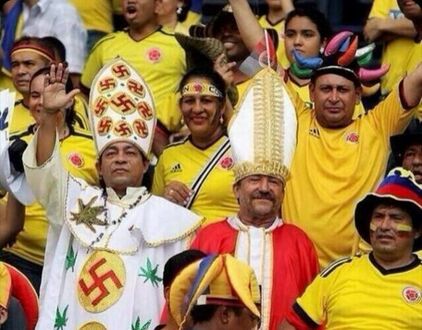 Zjarany kolumbijski nazi papież