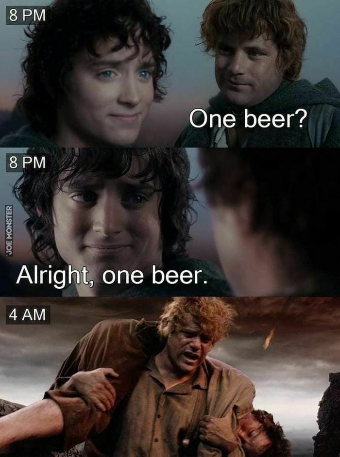 one beer alright one beer