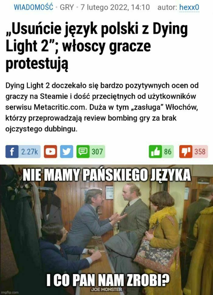 usuńcie język polski z dying light