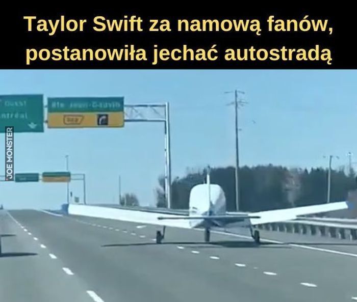 Taylor Swift za namową fanów, postanowiła jechać autostradą