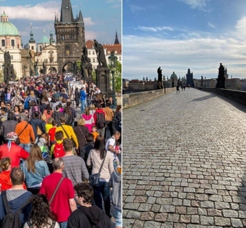 Strach przed wirusem opustoszył Pragę