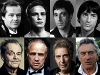 Nicholson, Brando, Pacino i De Niro za młodu i dziś
