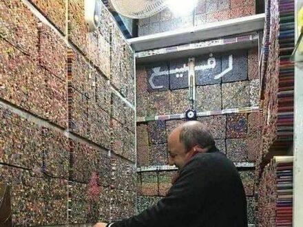 Sklep z ołówkami w Iranie - tysiące ołówków i tylko właściciel wie jak znaleźć odpowiedni