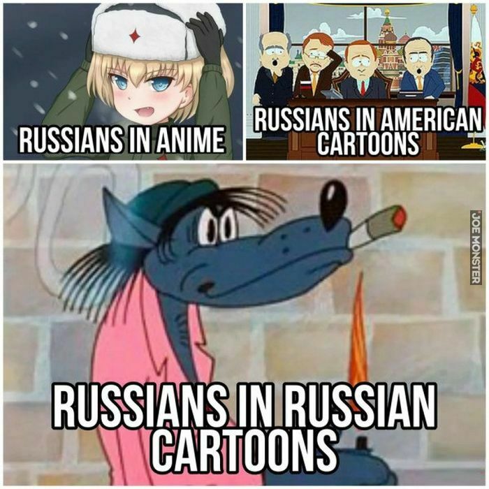 russians in anime russians