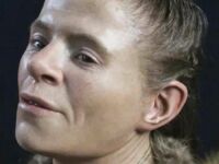 Rekonstrukcja twarzy kobiety z epoki kamienia łupanego na podstawie 4000-letniej czaszki znalezionej w Szwecji