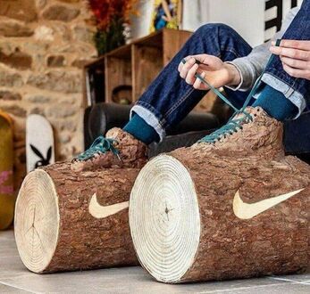 Drewniane chodaki od Nike