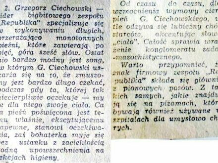 Głos Wybrzeża 1985 o Grzegorzu Ciechowskim
