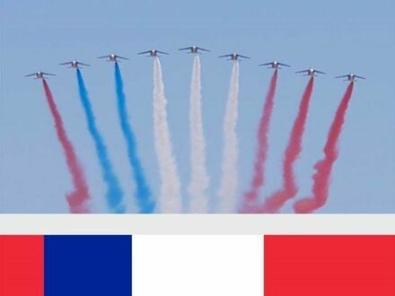 Flaga Francji według Francuskich Sił Powietrznych