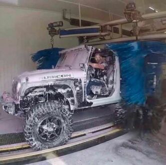 Samochód potrzebował mycia