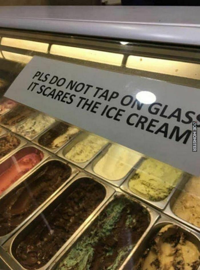 pls do not tap on glass