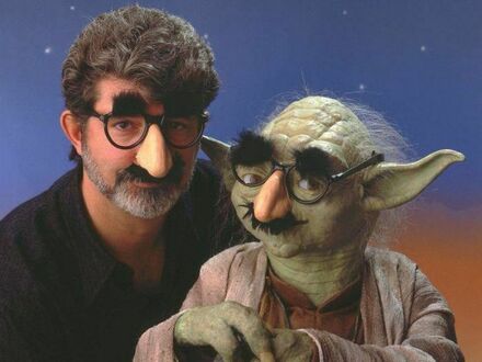George Lucas i Yoda, 1989