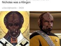 Pewnie nie wiedzieliście, ale Święty Mikołaj był Klingonem