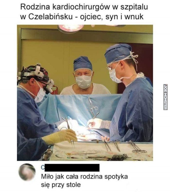 rodzina kardiochirurgów w szpitalu w czelabińsku