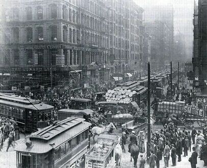 Korek uliczny w Chicago w 1909 r.