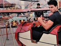 Tom Cruise trenujący do filmu Top Gun, 1986