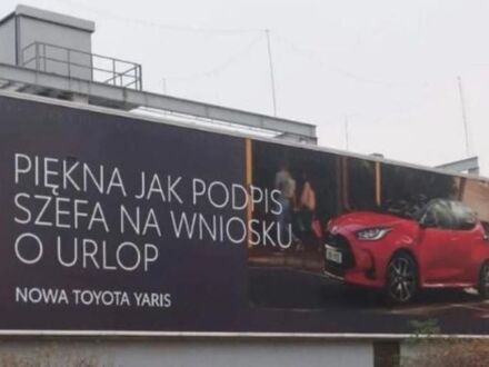 Kreatywna reklama na salonie Toyoty
