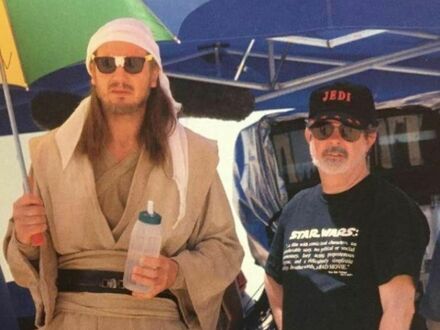 Lian Neeson i George Lucas na planie