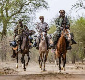 Strażnicy parku narodowego w Czadzie na patrolu w poszukiwaniu kłusowników