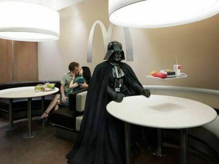 Vader podczas przerwy obiadowej
