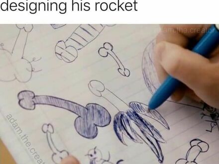 Jeff Bezos projektujący swoją rakietę