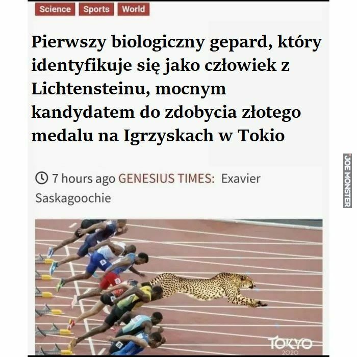pierwszy biologiczny gepard
