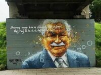 Mural Kaczyńskiego zniknął, a na jego miejscu pojawił się OTUA
