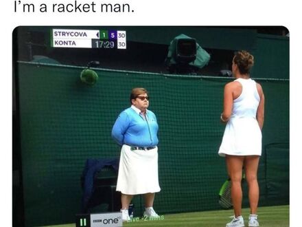 Elton John dorabia sobie na Wimbledonie