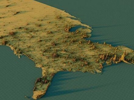 Mapa USA pokazująca gęstość zaludnienia
