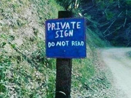 Znak prywatny, nie czytać