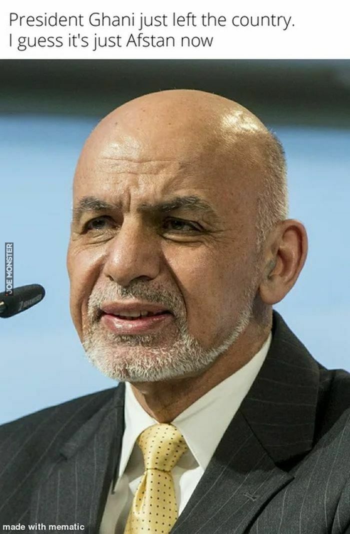 president ghani just left the country