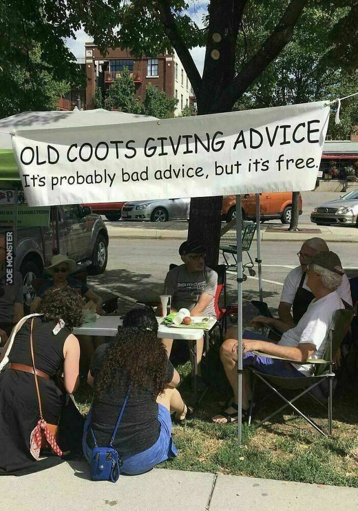 old coots giving advice