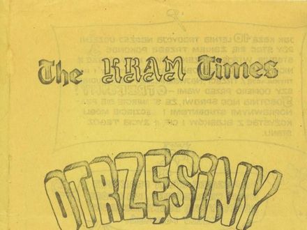 Otrzęsiny na Politechnice Koszalińskiej - lokalne wydanie gazetki klubu studenckiego KRAM przedstawiający poradnik dla pierwszoroczniaków z 1978 roku