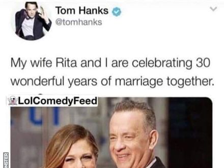 Ciekawostka: panieńskie nazwisko żony Toma Hanka to Wilson
