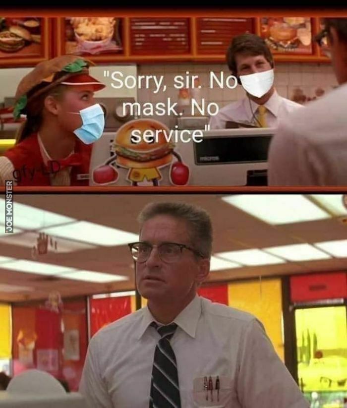 sorry sir no mask no service