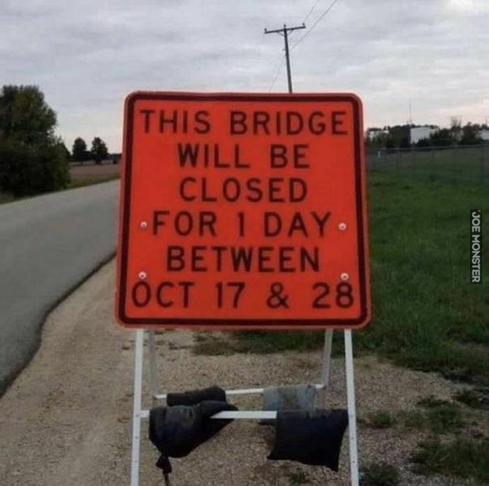 this bridge will be closed