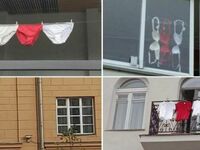 Białorusini trollują zakaz wywieszania flagi