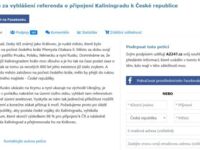 Czesi wystąpili z petycją o przeprowadzenie referendum w sprawie przyłączenia Kaliningradu do Republiki Czeskiej