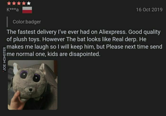 the fastest delivery i've ever had on aliexpress good quality of plush toys