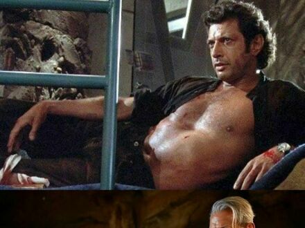 Jeff Goldblum odtworzył swoją ikoniczną pozę z Jurassic Park