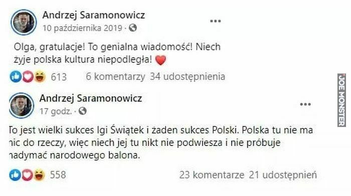 andrzej saramonowicz olga gratulacje to genialna wiadomość